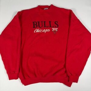 90s Chicago Bulls Embroided Sweatshirt Mens X-Large